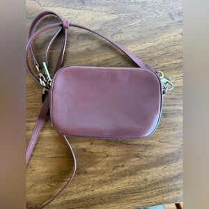 Pop & Suki Brown leather crossbody Camera Bag not personalized